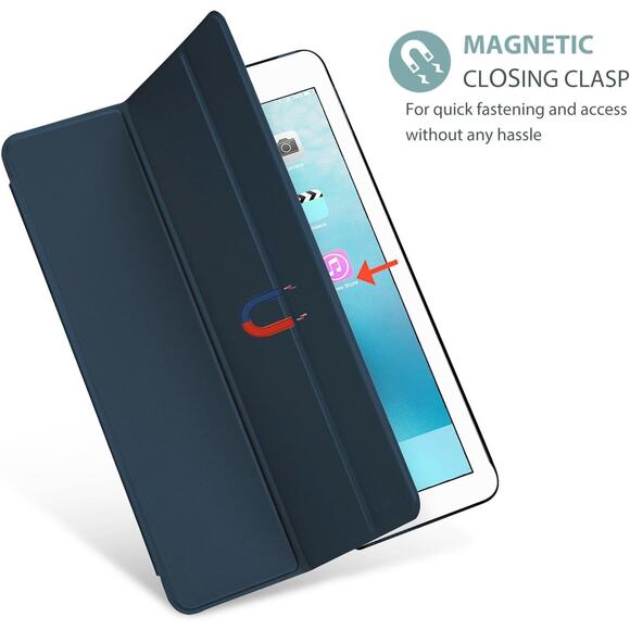 ProCase Smart Case iPad 9.7 5th 6th Gen Slim Stand Cover Frosted Back Navy NEW - Picture 8 of 8